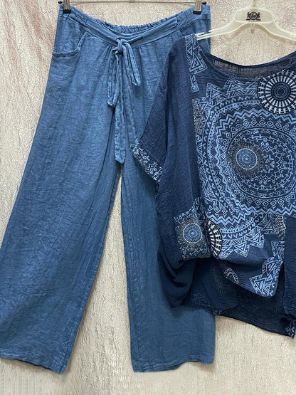 Tweedelige set met gratis Boheemse print