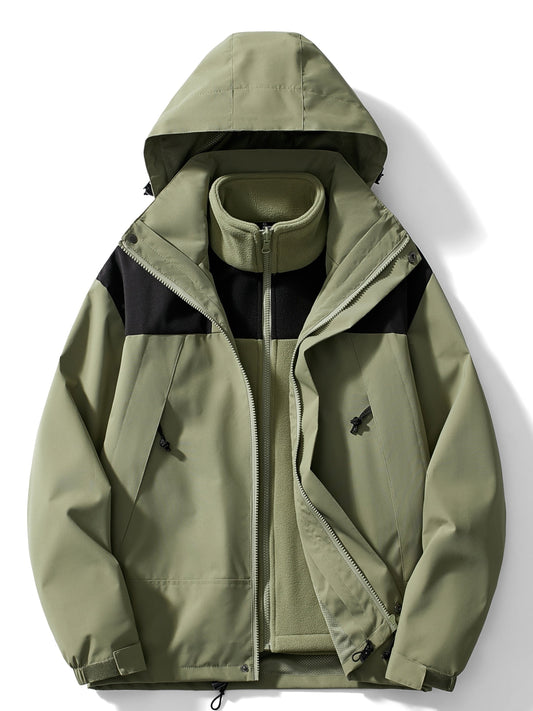 Caro | Casual 3-in-1 fleece winterjas met capuchon voor vrouwen