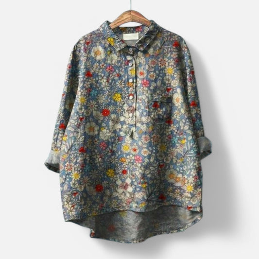 Zenu™ | Elegante bloemenblouse met een vleugje gratie