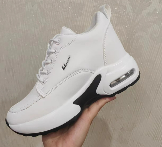 Damessneakers met dikke zool - Lichtgewicht ademende mesh sneakers met veters