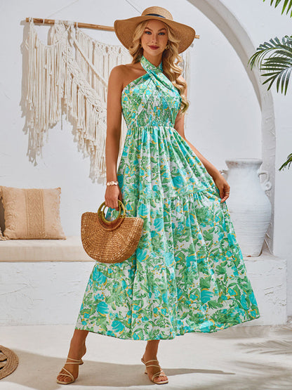 jurk met print en elegante halslijn van MW | Resort Style