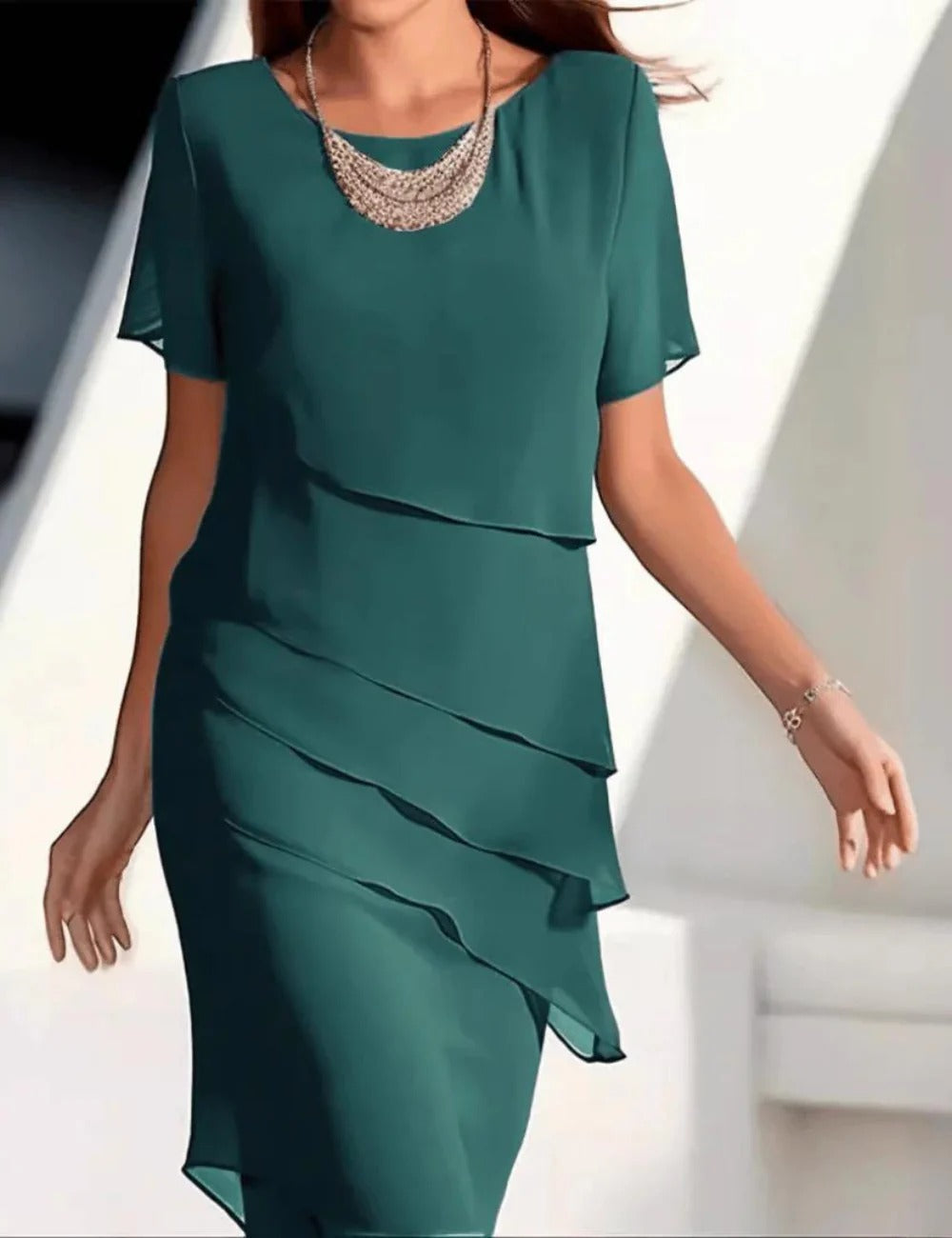 Elegante gelaagde jurk voor elke dag