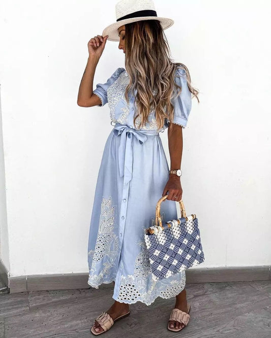 "Antonella" Elegante overhemdjurk