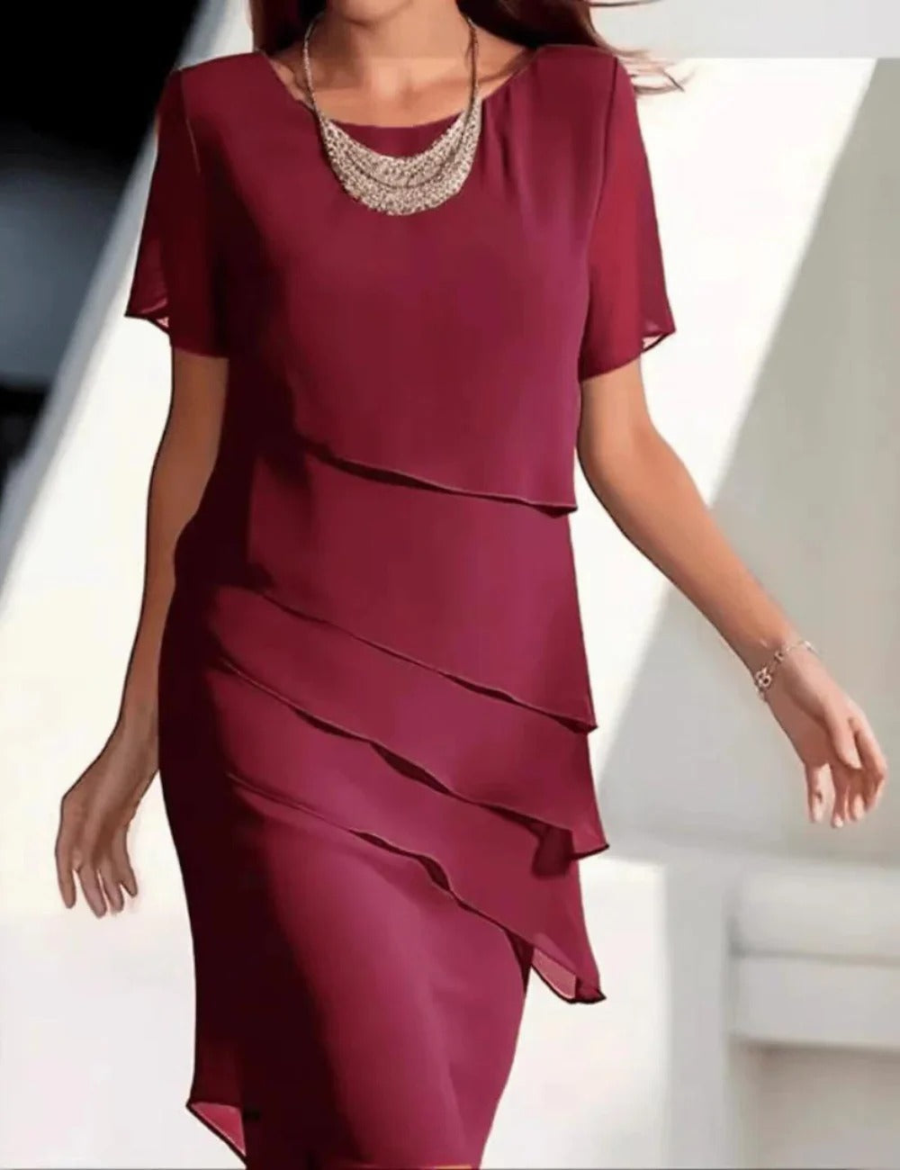 Elegante gelaagde jurk voor elke dag