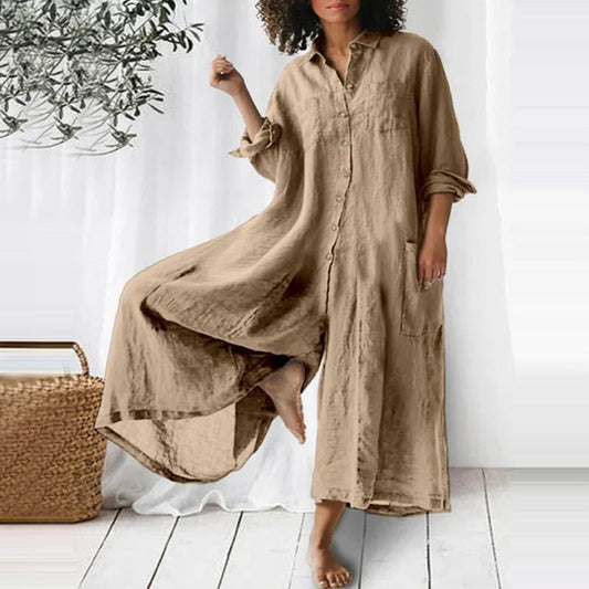 Vrouw Wijde overall jurk