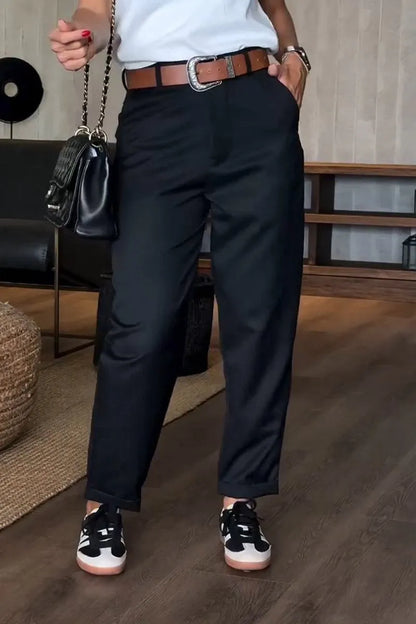 Sylvara™ Elegante Gestreepte Pantalon