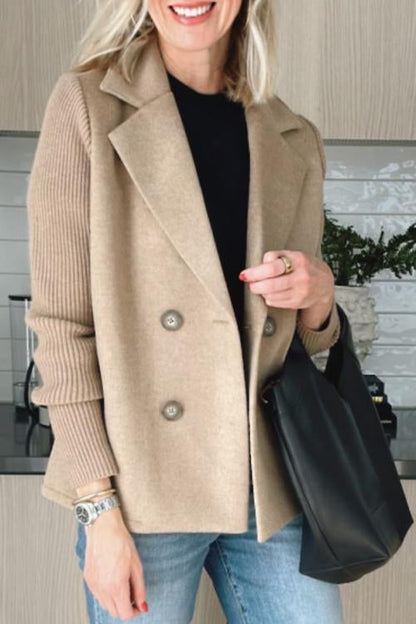 Elegante blazer met contrasterende mouwen