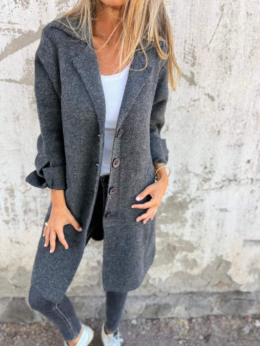 Liezl | Lange casual jas voor dames, chic en comfortabel