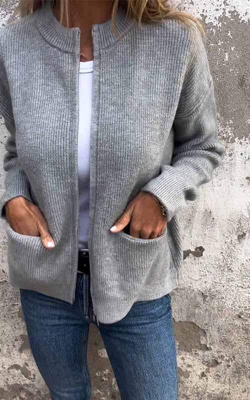 Damesvest met lange mouwen