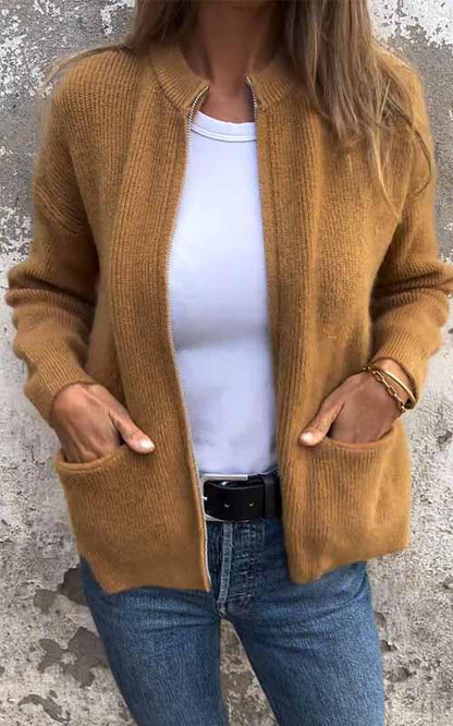 Damesvest met lange mouwen