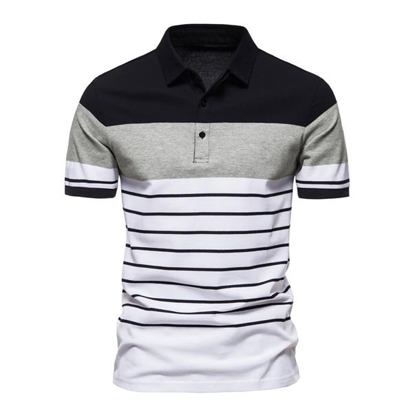 Cezar Polo | Casual Gestreept Poloshirt voor Mannen