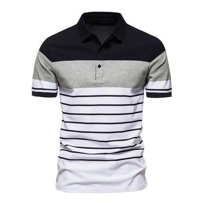 Cezar Polo | Casual Gestreept Poloshirt voor Mannen