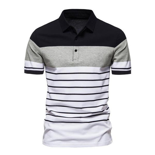Cezar Polo | Casual Gestreept Poloshirt voor Mannen