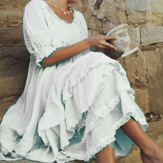 Oversized zomerjurk in een los model