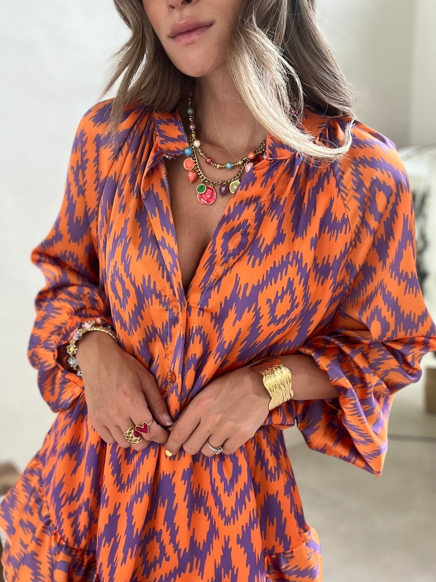 Yasmine Levendige Jurk
