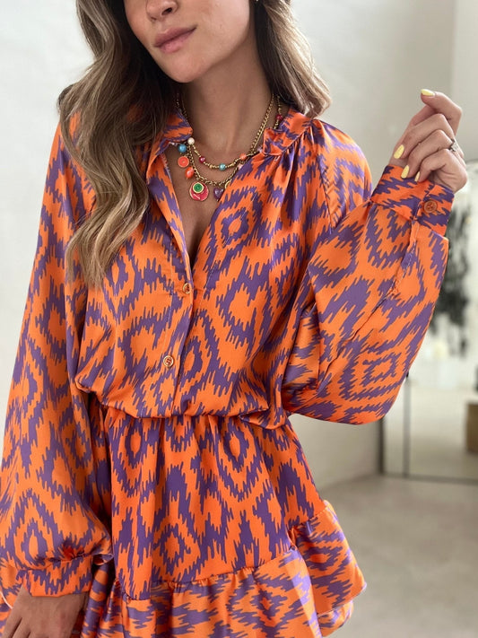 Yasmine Levendige Jurk