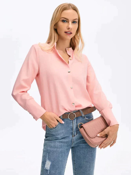 Weronika Blouse | Knoopblouse met lange mouwen