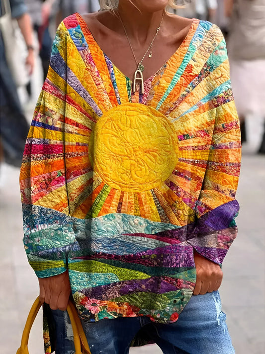 Orvin | vrolijke veelkleurige blouse