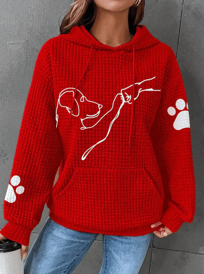 Hond met opdruk Vrouwen Capuchon