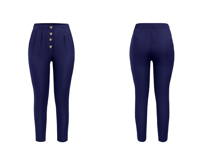 Peggy - Vrijetijdspantalon met hoge taille