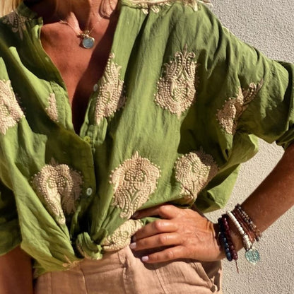 Chynna - Chic Strik Blouse voor Vrouwen