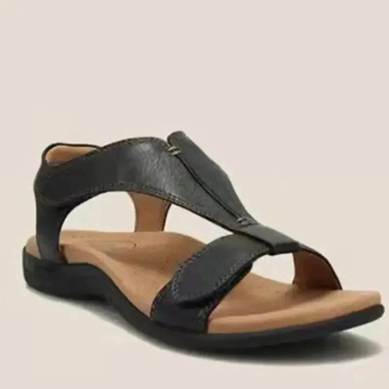 Katie - verstelbare zomersandalen van leer met steunzolen