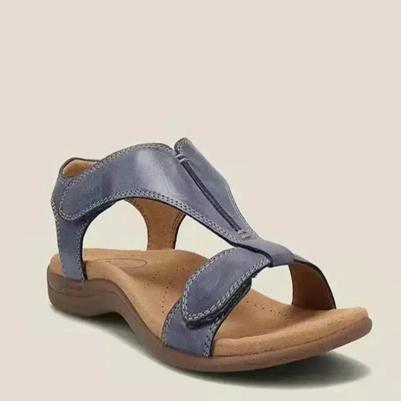 Katie - verstelbare zomersandalen van leer met steunzolen