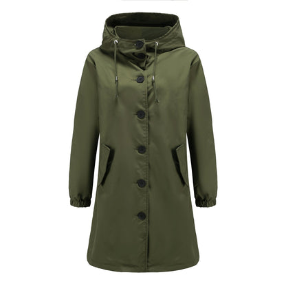 Casual waterdichte outdoor regenjas met capuchon voor vrouwen