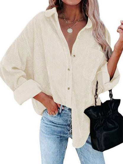 Tesma Blouse | Rib Fluwelen Blouse