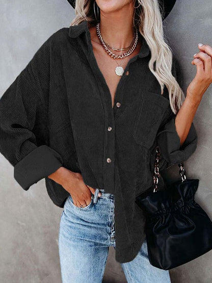 Tesma Blouse | Rib Fluwelen Blouse