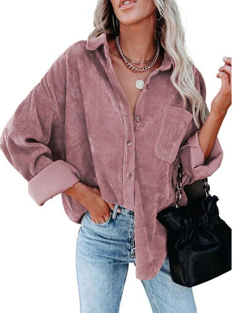 Tesma Blouse | Rib Fluwelen Blouse
