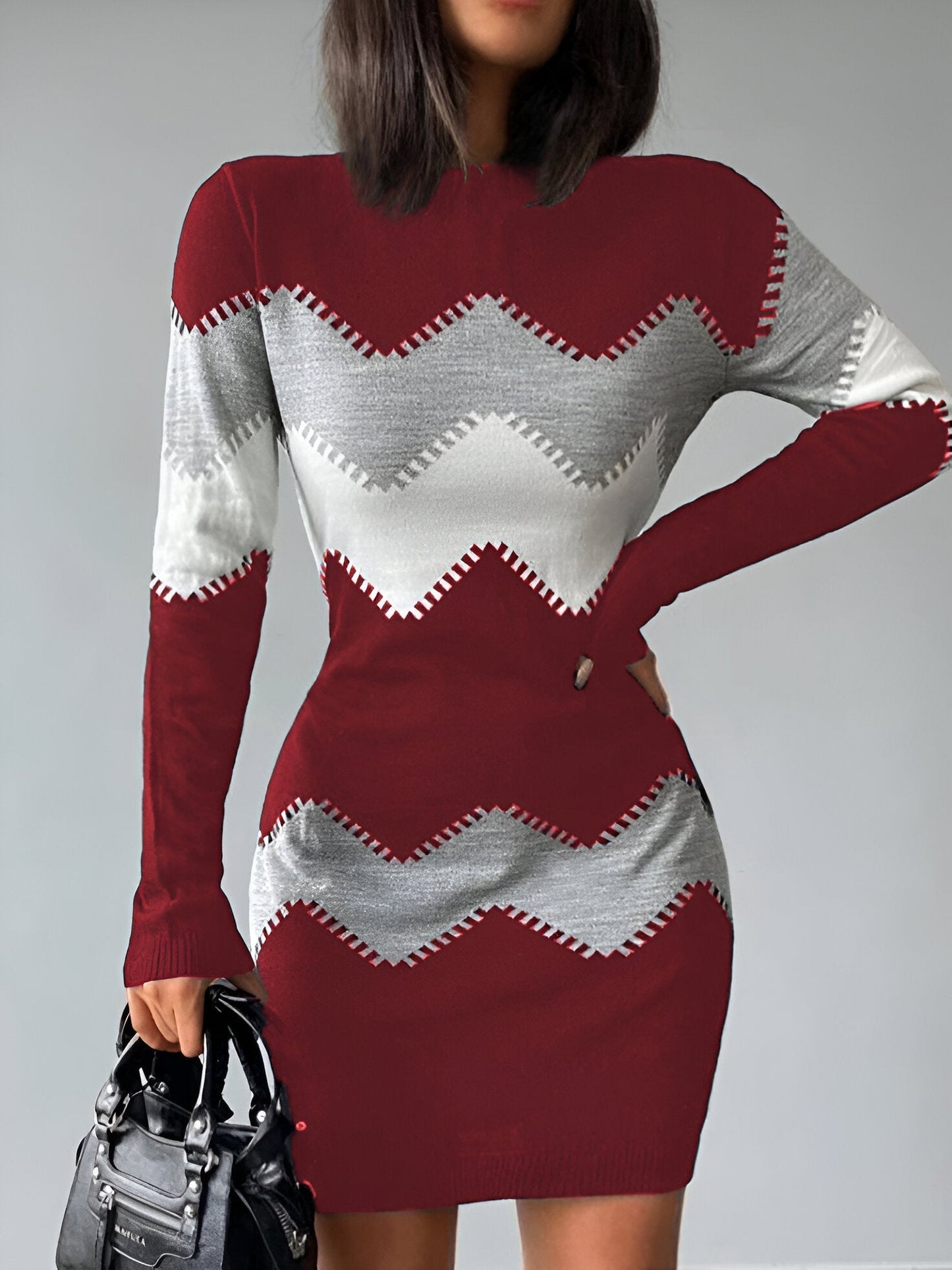 Sigrun | Elegante gebreide bodycon mini jurk
