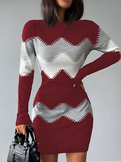 Sigrun | Elegante gebreide bodycon mini jurk