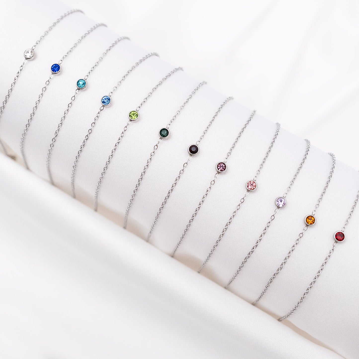 Ronde Edelsteen Geboortesteen Armband